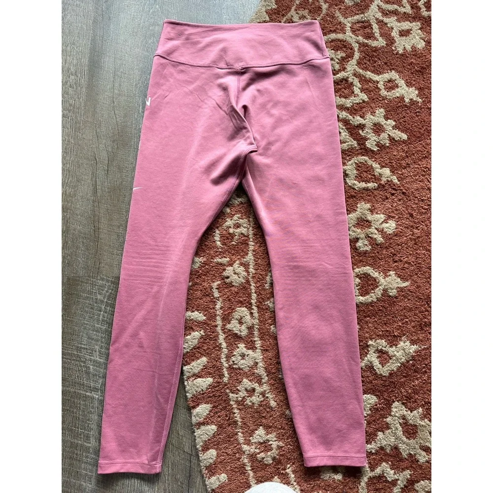 Nike Dri Fit Mauve Pink Spellout‎ Leggings M Medium